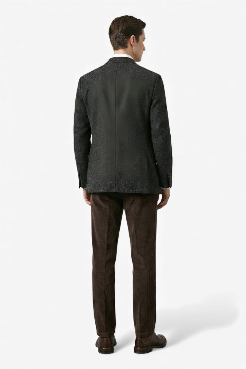 Heritage Brown Corduroy Pleated Trousers