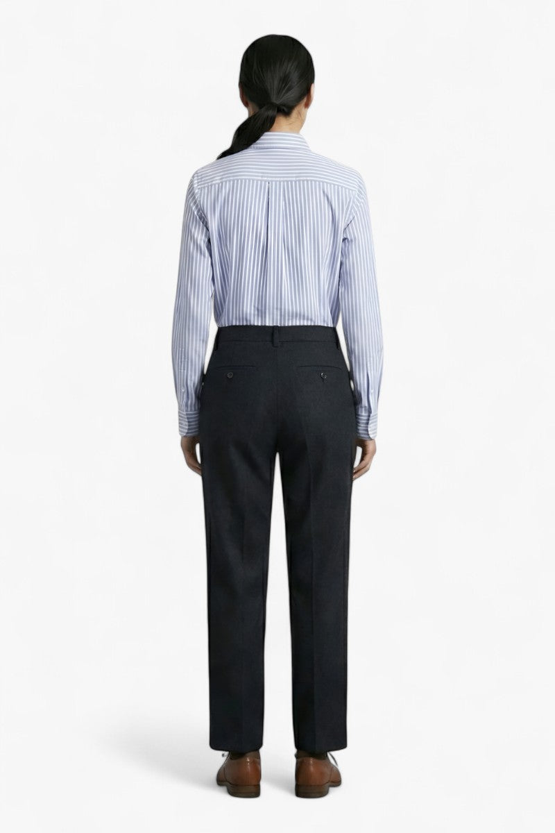 Classic Blue Stripe Oxford Blouse