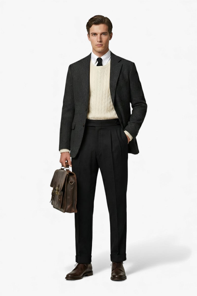 Heritage Tweed Double Pleat Winter Pant