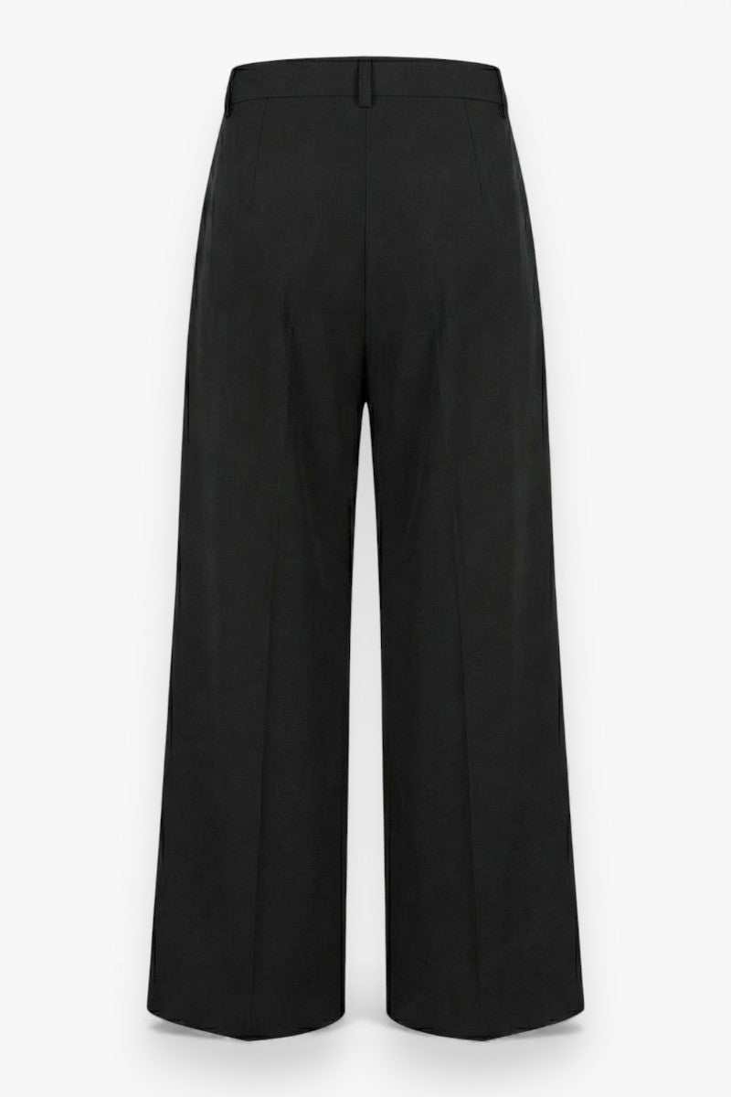 Modern Wide-Leg Pleated Pants