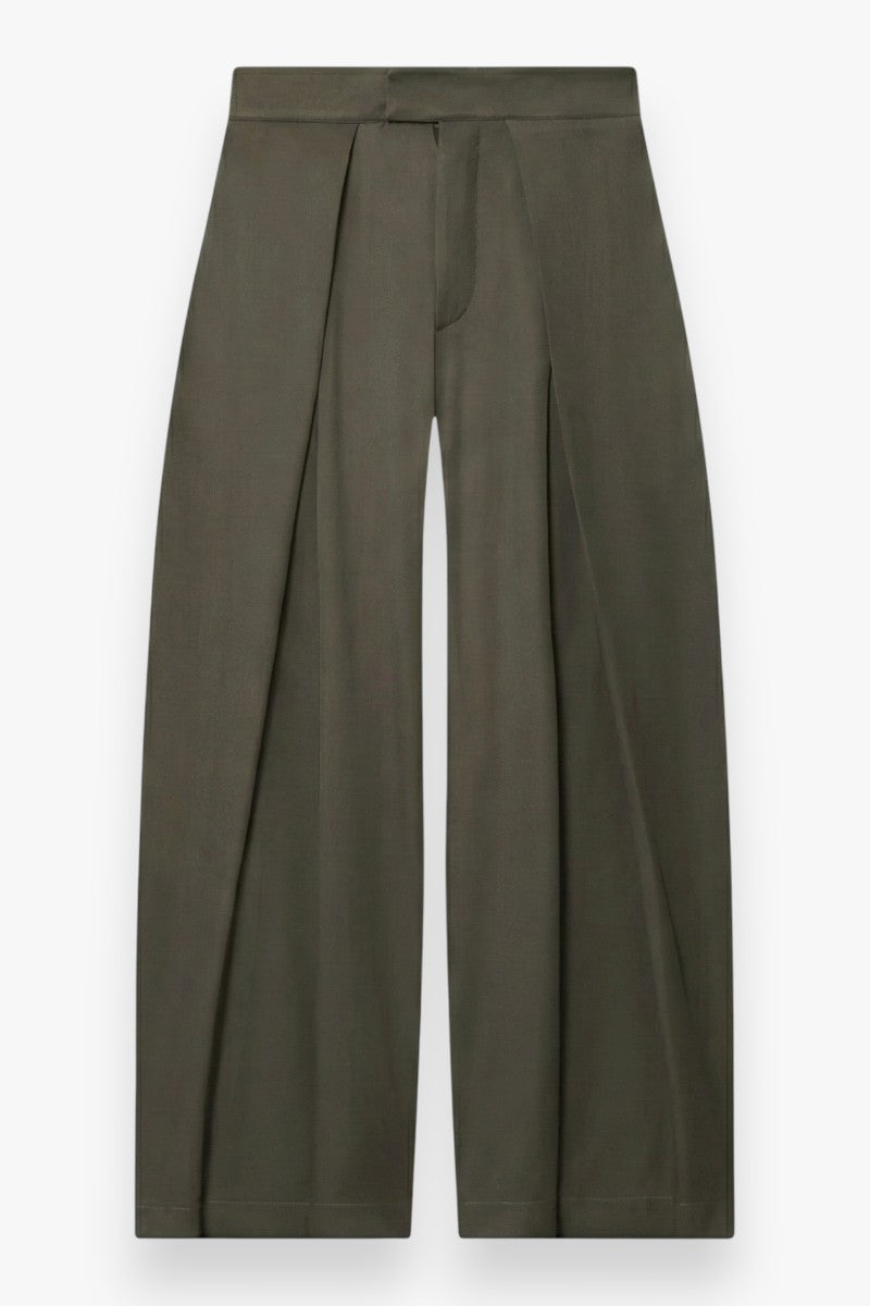 Scholar Pleated Wide-Leg Pants