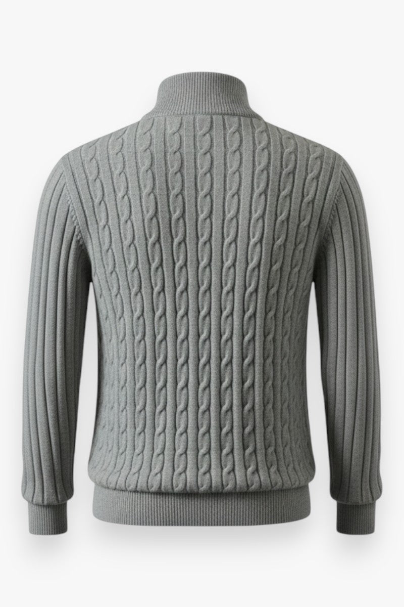 Heritage Cable-Knit Half-Zip Sweater