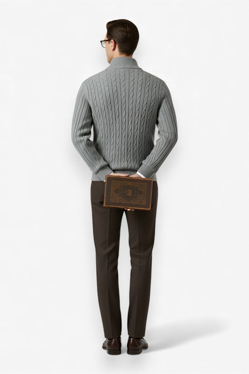 Heritage Cable-Knit Half-Zip Sweater