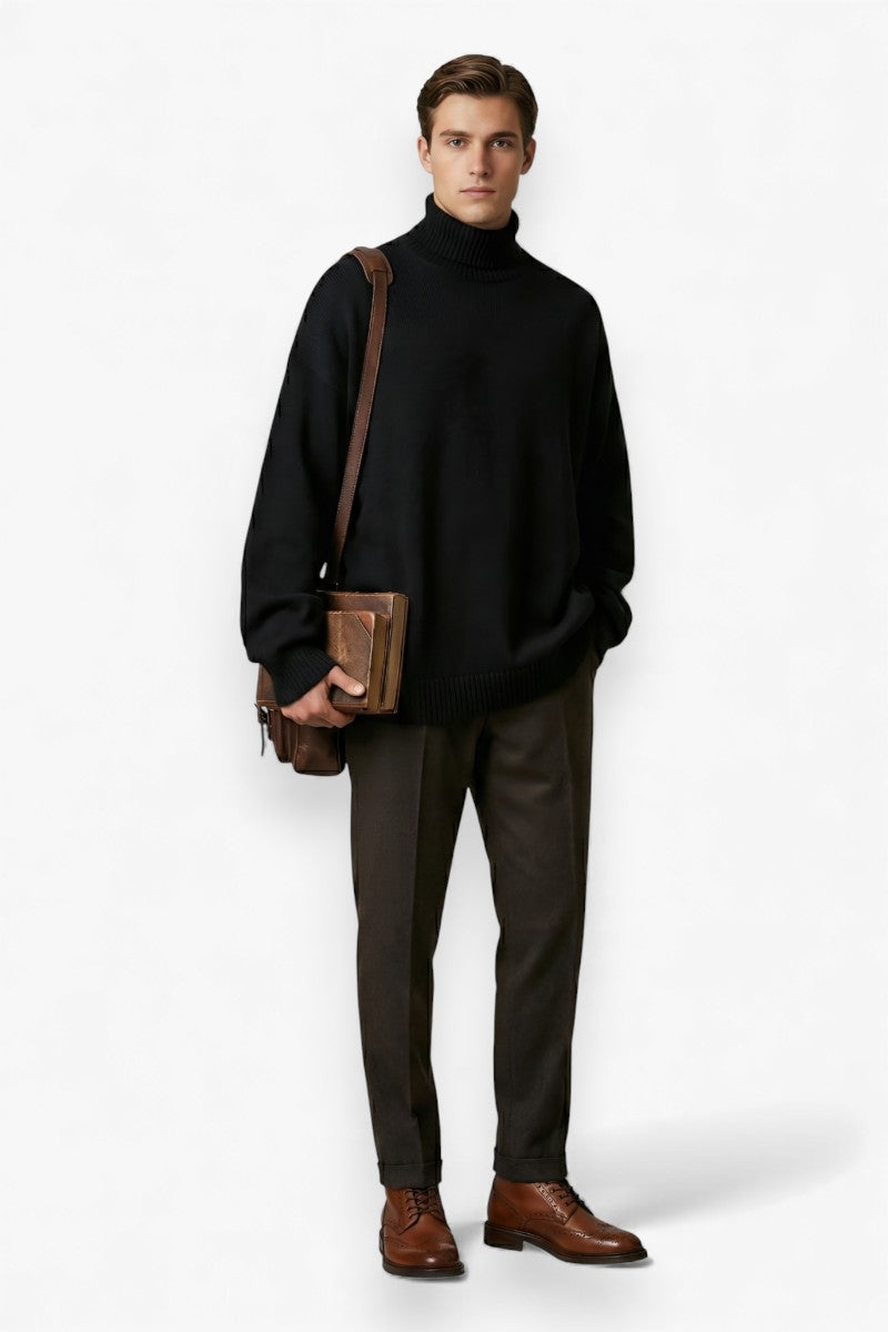 Essential Soft Knit High Collar Sweater