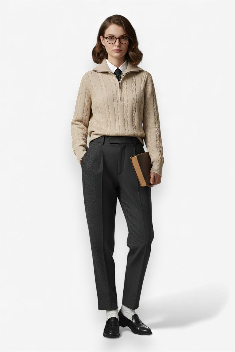 Heritage Half-Zip Cable Knit Sweater