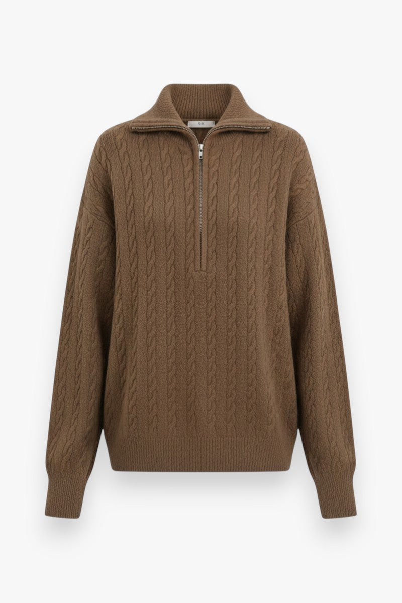 Heritage Half-Zip Cable Knit Sweater