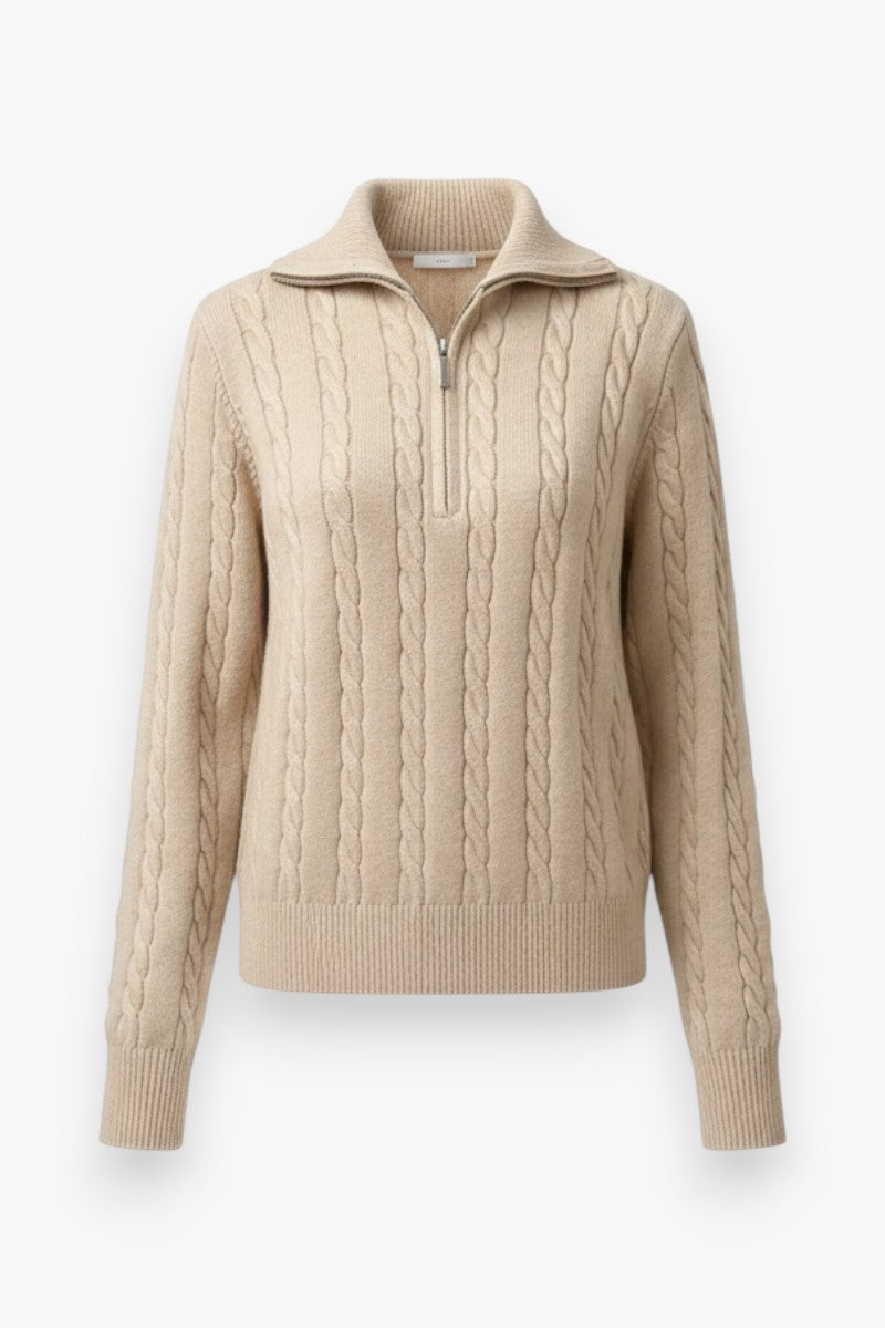 Heritage Half-Zip Cable Knit Sweater