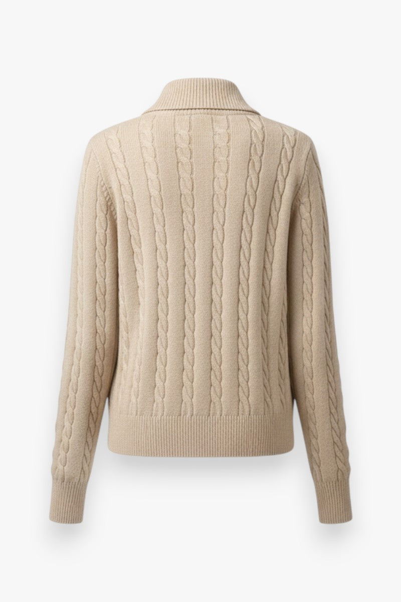 Heritage Half-Zip Cable Knit Sweater
