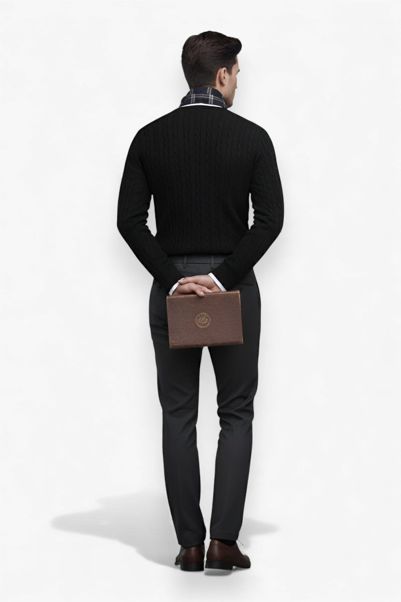 Classic Cable Knit Pullover Sweater